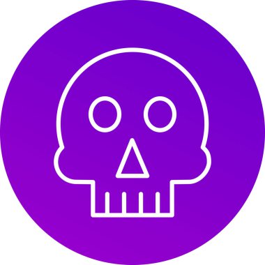 kafatası simgesi, vektör illüstrasyonu