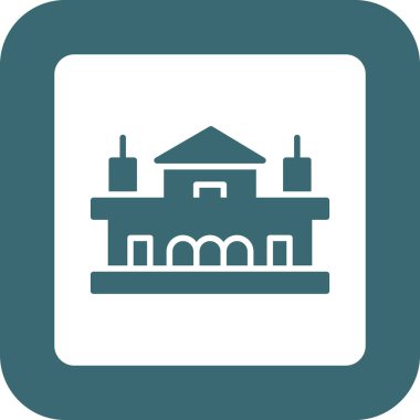 Alcala Kapısı Basit Vektör Simgesi İllüstrasyonu