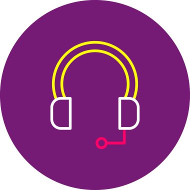 Benzersiz kulaklık vektör simgesi