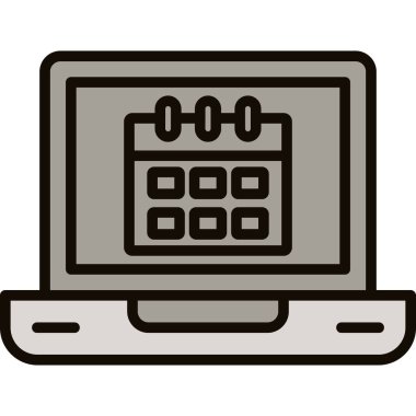 hesap makinesi simgesi, özet biçimi olan dizüstü bilgisayar