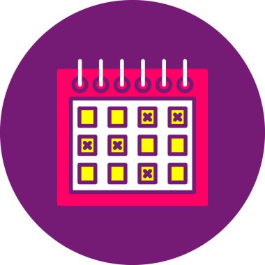 Takvim simgesi vektör illüstrasyonu