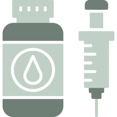 Bir şırınga simgesinin vektör çizimi