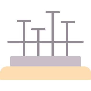 Meri Roma Tiyatrosu Basit Vektör Simgesi İllüstrasyonu