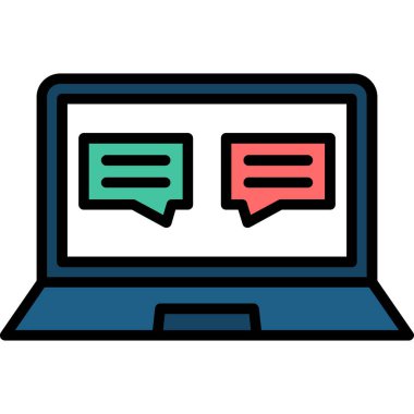 Sohbet simgesi vektör illüstrasyonu