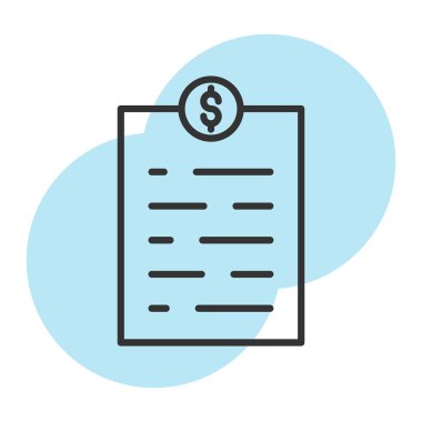 iş belgesi düz simge vektörü, illüstrasyon, tasarım