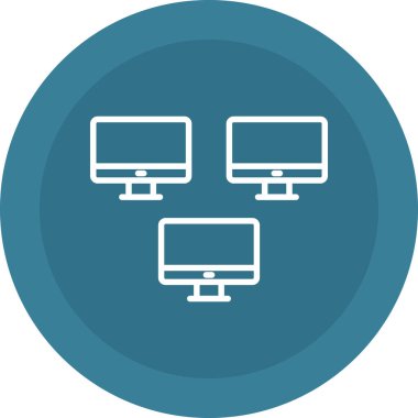 Bilgisayar. Web simgesi basit illüstrasyon