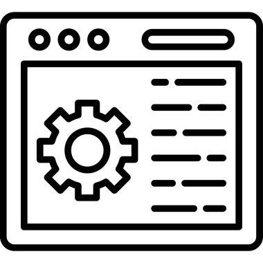 Web ayarı simgesi, basit vektör illüstrasyonu