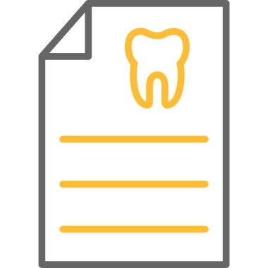 Diş bakımı vektör çizgisi simgesi