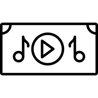 play vector line icon desig