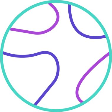 Bir top simgesinin vektör illüstrasyonu