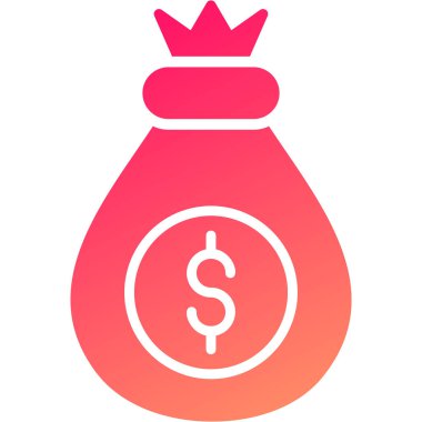 Bozuk para simgesi ve vektör illüstrasyonlu dolar işareti