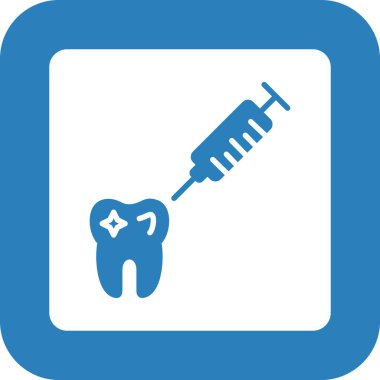 Diş hekimi ve basit bir ikon. vektör illüstrasyonu