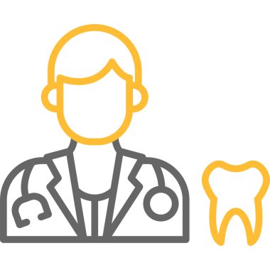 Doktor ikonu. vektör illüstrasyonu