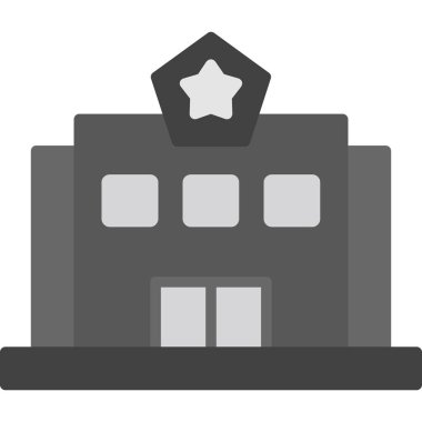 Otel düz vektör simgesi