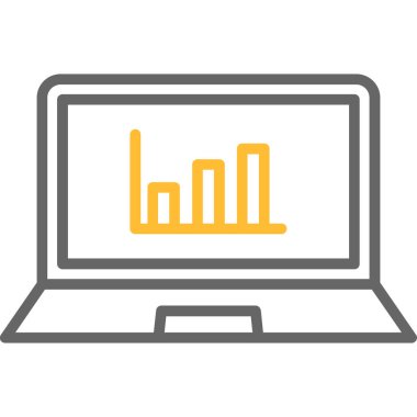 grafik simgesi, vektör illüstrasyonlu bilgisayar