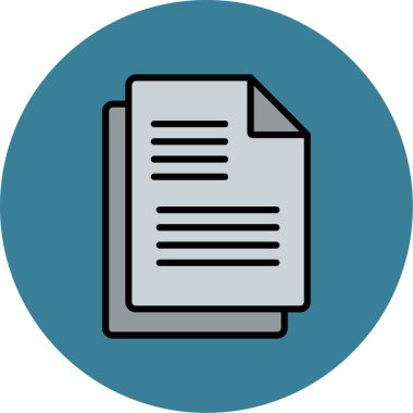 Belge. Web simgesi basit illüstrasyon