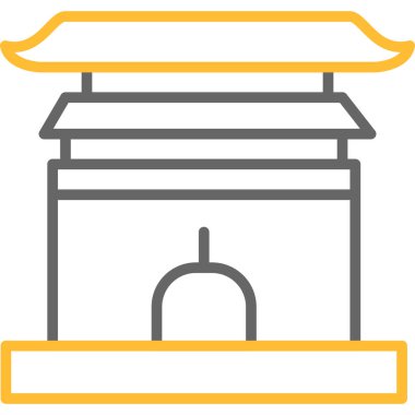 yapı inşaat simgesi ana hatları biçiminde