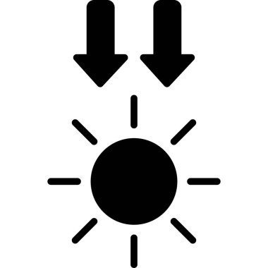 Güneş simgesi, vektör illüstrasyonu