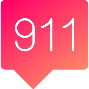 acil çağrı renk ikonu vektör illüstrasyonu