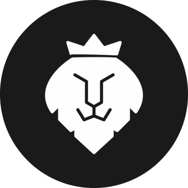 Aslan simgesi basit bir şekilde izole edilmiş vektör çizimi