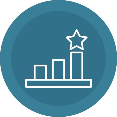 Bir yıldız simgesinin vektör illüstrasyonu