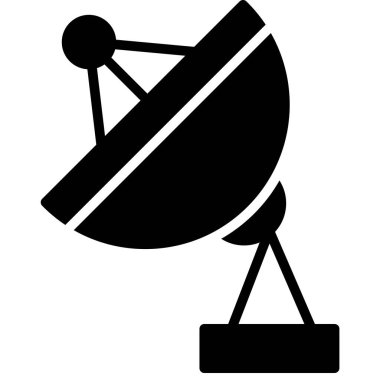 Uydu Simgesi, vektör illüstrasyonu