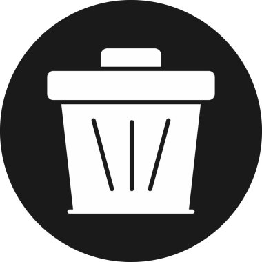 glyph vektöründe çöp kutusu simgesi