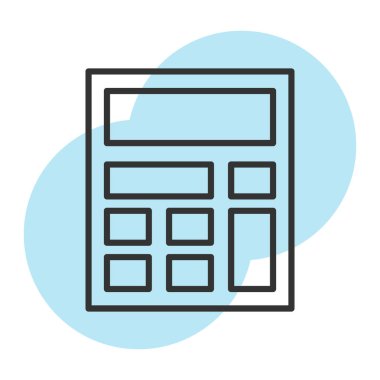 hesap makinesi simgesi vektör illüstrasyonu