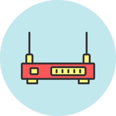 router simgesi vektör illüstrasyonu