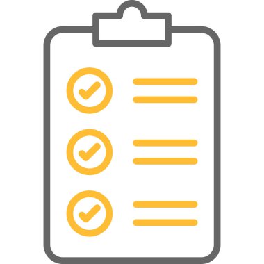 Kontrol Listesi Düz Vektör Simgesi