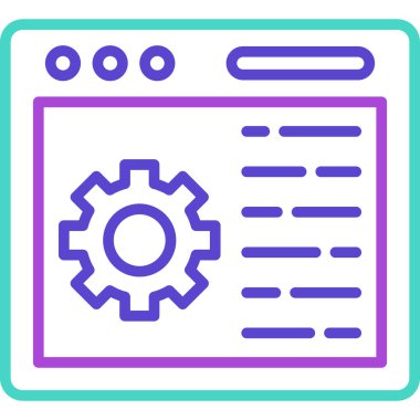 Ayarlar. Web simgesi basit illüstrasyon