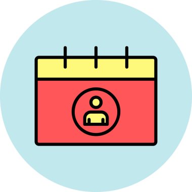 Takvim simgesi vektör illüstrasyonu