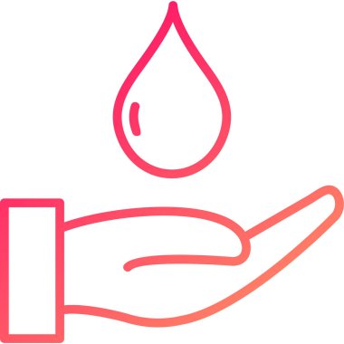 Simgeyi bırak. Web için kan vektör simgelerinin özet çizimi