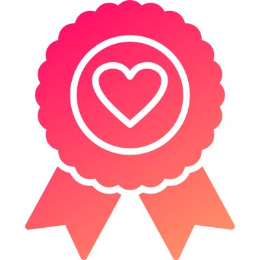 Kalp. Web simgesi vektör illüstrasyonu