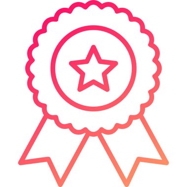 Yıldız simgesinin bir madalyasının vektör çizimi