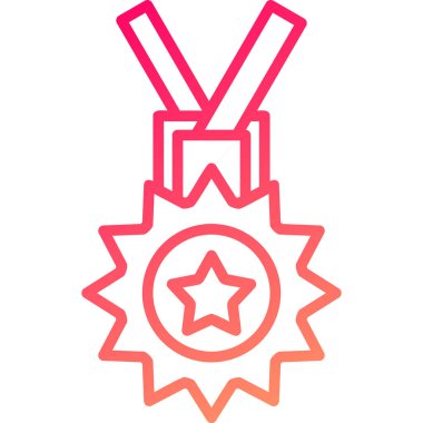 Madalya. Web simgesi basit illüstrasyon