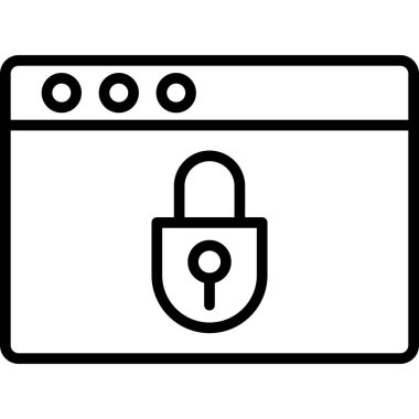 Tarayıcı Basit Vektör Simgesi İllüstrasyonu