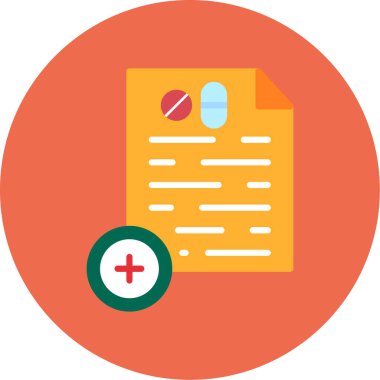 tıbbi düz vektör simgesi