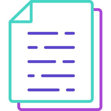 Belge. Web simgesi basit illüstrasyon