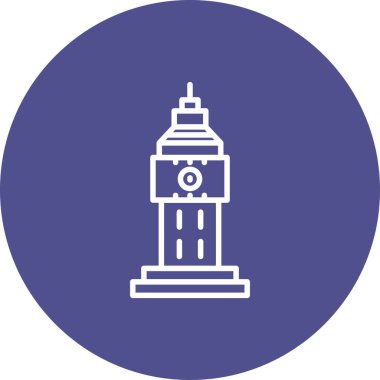 Bina. Web simgesi basit illüstrasyon