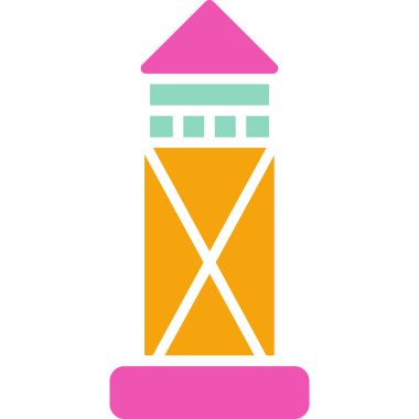 Kule. Web simgesi basit illüstrasyon