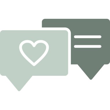 Kabarcık sohbet vektör illüstrasyon tasarımı ile kalp