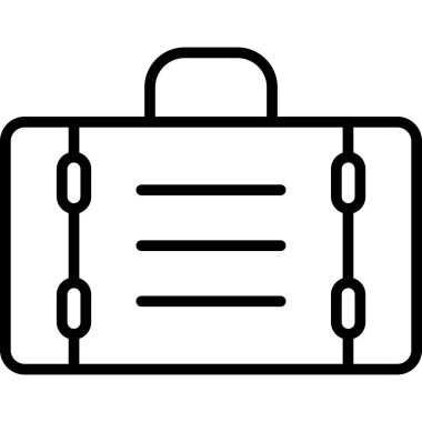 bavul ikonu vektör illüstrasyonu