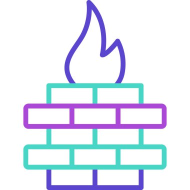 Ateş Ağı simgesini yakmak basit tasarım