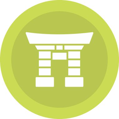 Japon kültürü düz ikon vektör çizimi