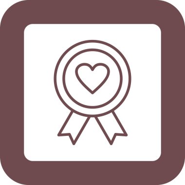 kalp rozeti simgesi modada izole edilmiş arkaplan