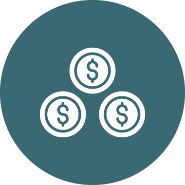 Para için. Web simgesi basit illüstrasyon