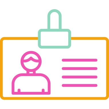 ID kart simgesi vektör illüstrasyonu