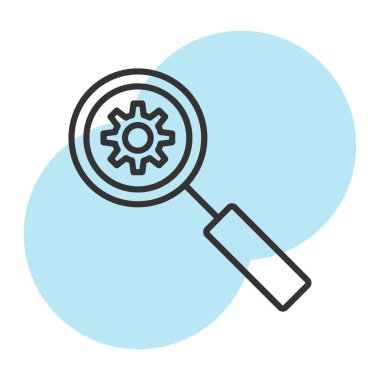 Ağ simgesi. Arama optimizasyonunun vektör çizimi