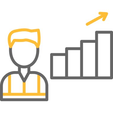 Büyüme düz vektör simgesi